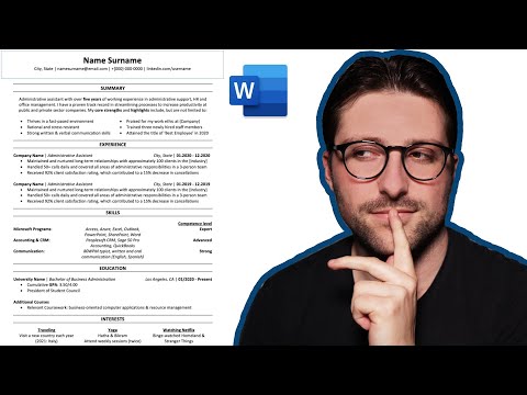 Video: How To Write A Resume To The Secretary