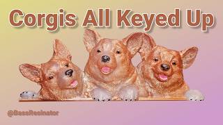 Corgis All Keyed Up #resinart #corgi