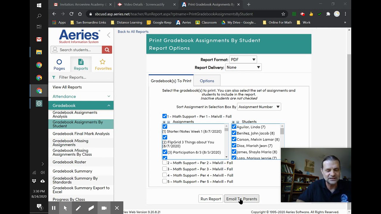 Progress Reports in Aeries - YouTube
