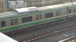 JR東日本E233系3000番台横コツE-71編成+後期横コツE-14編成1884E高崎線直通普通高崎行き御隠殿橋通過