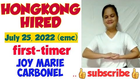 Lucky-one First timer Applicant HIRED HongKong/very nice self video, it can help you/panuurin nyo