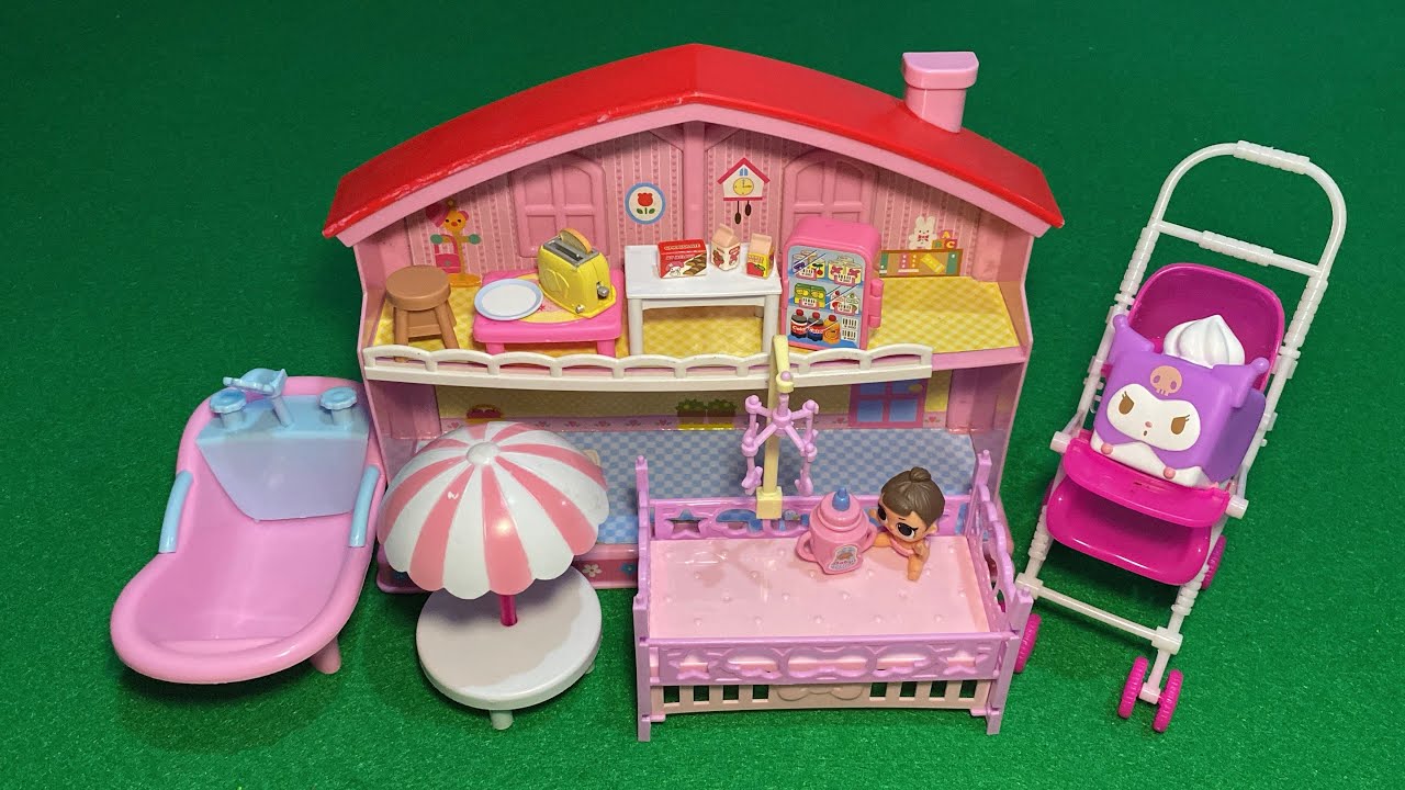 Satisfying with Unboxing Cute Doll House, Mini Pink Bathtub, Kuromi Baby Stroller ASMR | Review