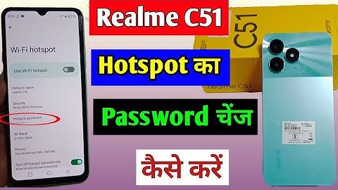Realme C51 me hotspot ka password change kaise kare | how to change hotspot password Realme C51