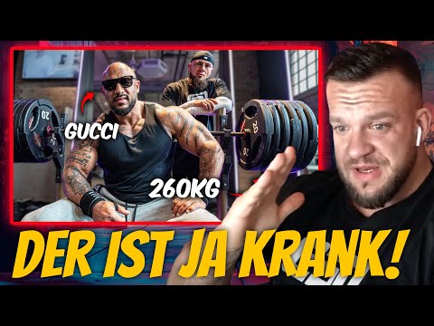 Ist der krank? Kalle Jabal drückt 260Kg auf der Bank mit Sonnenbrille! William Niewiara Live React