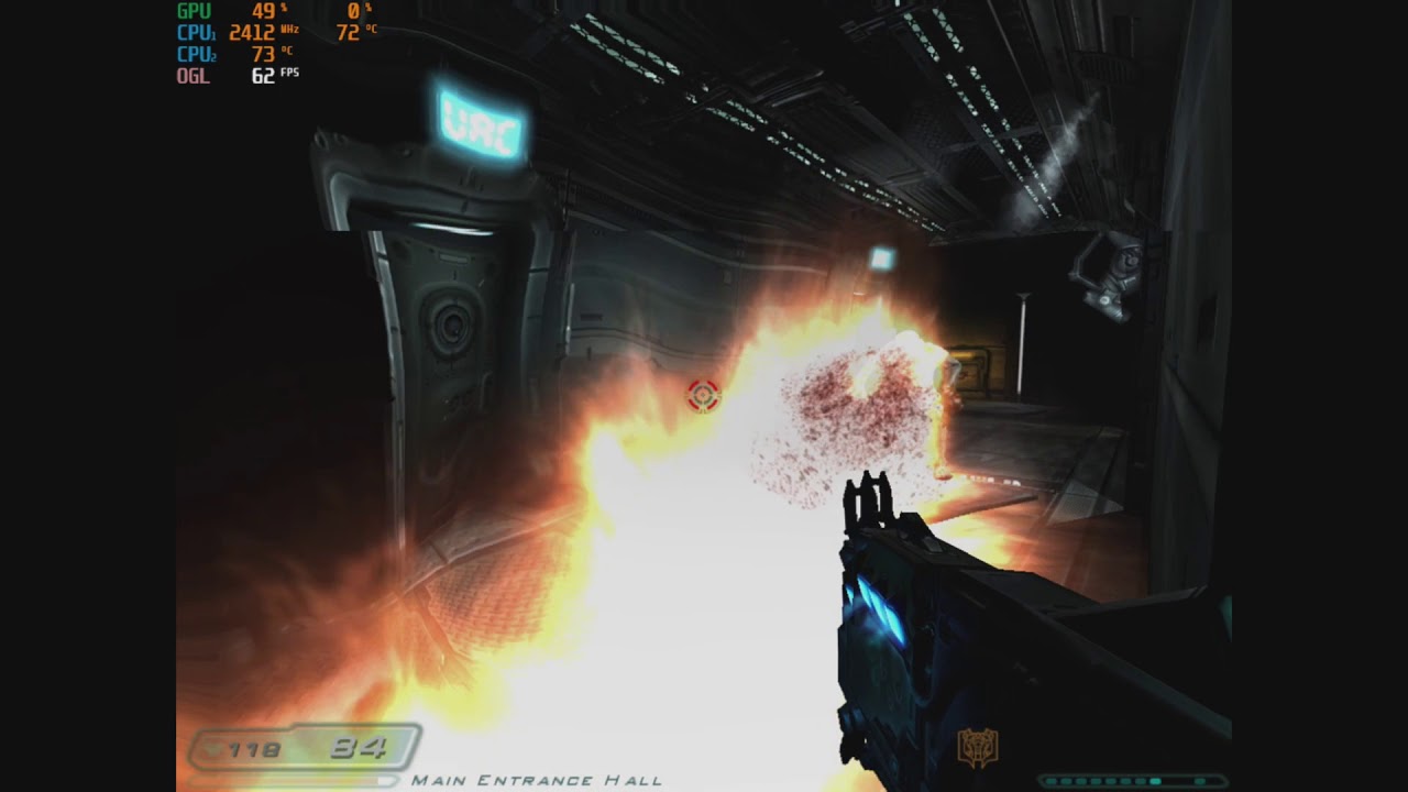 Intel Core m3-7Y30 Gaming: Doom 3 (Vanilla)