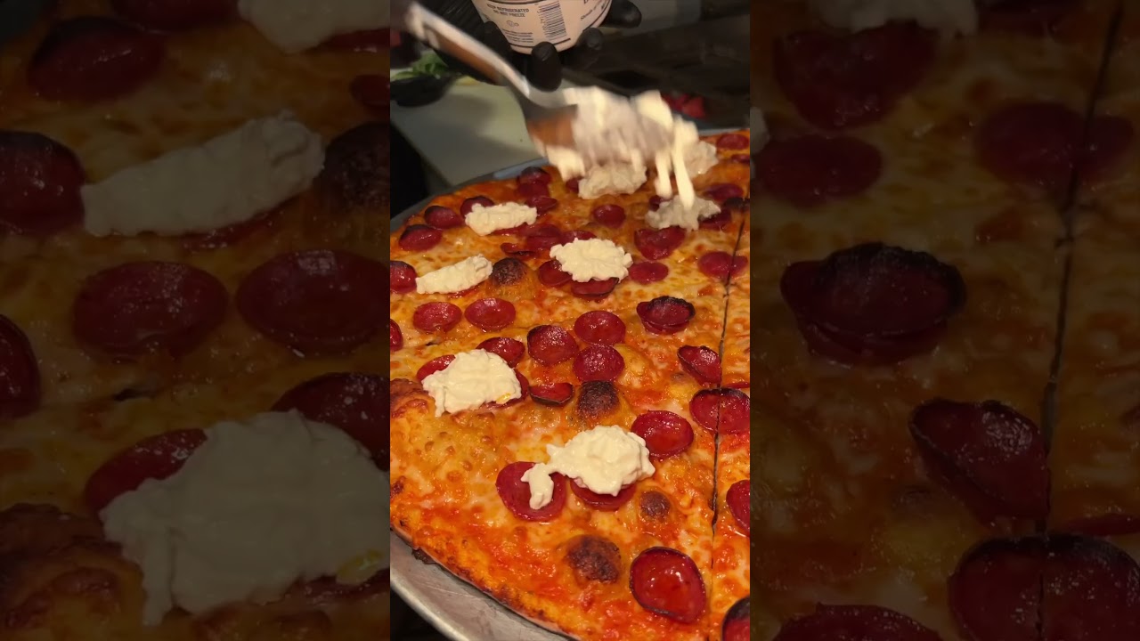 HOT HONEY PEPPERONI VODKA STRACIATELLA PIZZA at Galleria of Merrick on Long Island, NY! #DEVOURPOWER