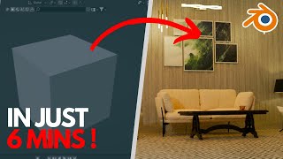 Creating an Indoor Scene in under 6 mins ! | Malayalam | Blender