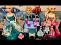 ASMR /10 minutes satisfying with unboxing modern frozen Elsa &amp; Anna playhouse sets!