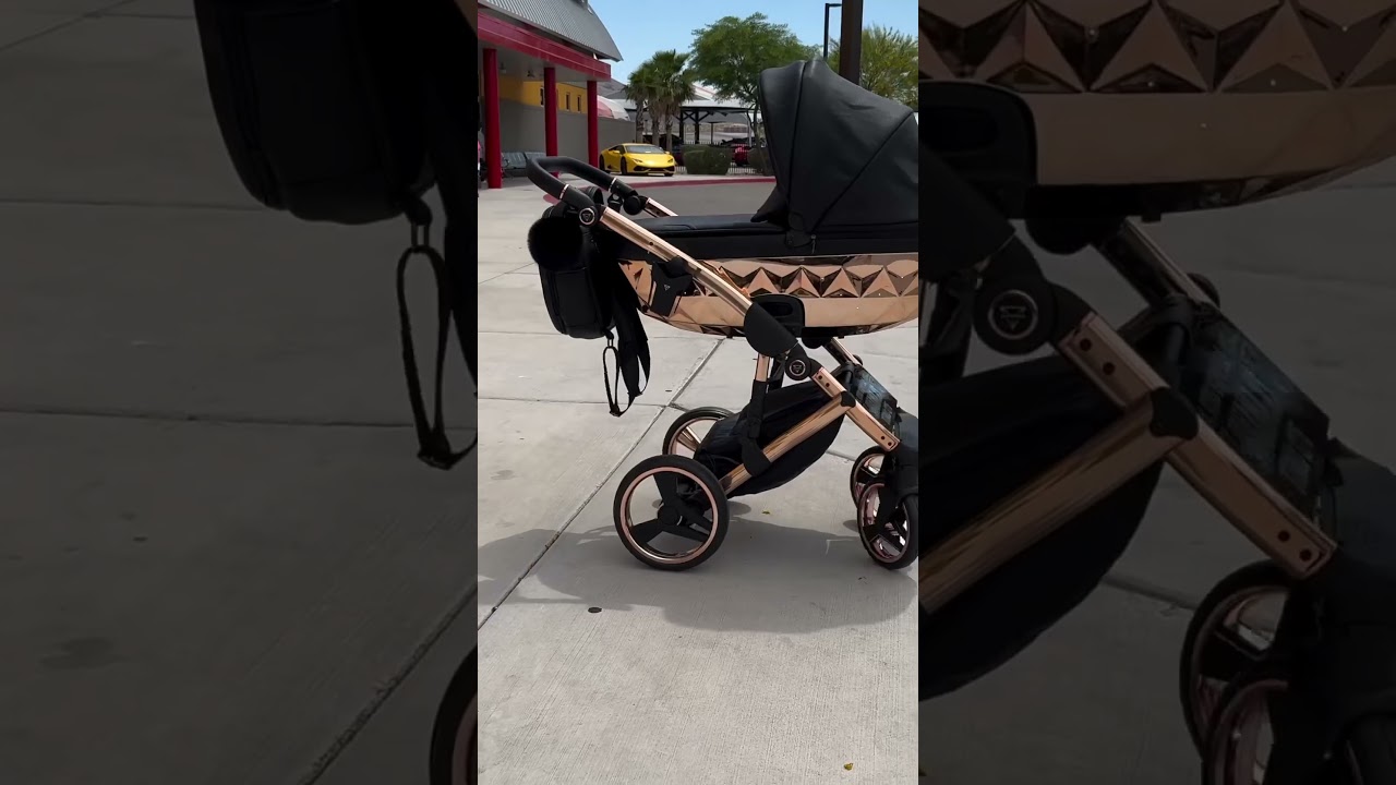 Junama Handcraft Black Rose Gold. Designer baby pram made in Europe #babyproducts