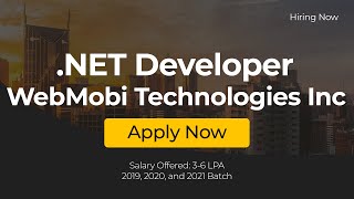 WebMobi Technologies Inc Hiring for .NET Developer |  3-6 LPA, Apply Now screenshot 3