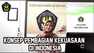 konsep pembagian kekuasaan di Indonesia