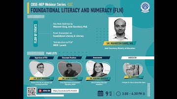 CBSE-NEP Webinar Series: FOUNDATIONAL LITERACY AND NUMERACY(FLN) Mission