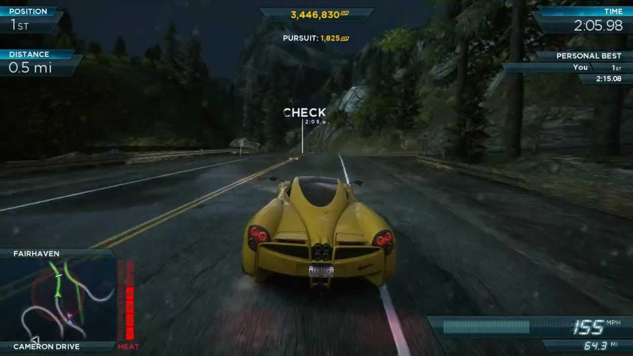 NFS Most Wanted 2012: Fully Modded Pro Pagani Huayra against Most Wanted List #3, #4 and #5