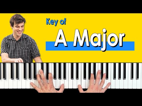 A Major Scale - Fingering and Chords for Piano
