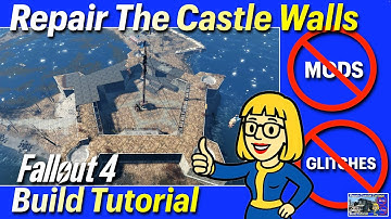 Repair The Castle Walls NO MODS or GLITCHES Fallout 4 Build Tutorial