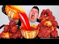 NUCLEAR WATERFALL FIRE FRIED CHICKEN • Mukbang & Recipe