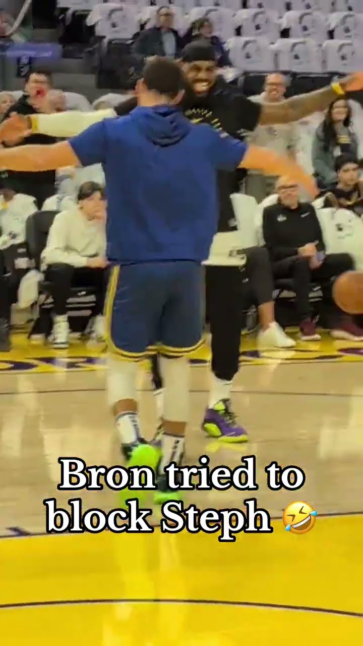 LeBron tried to block Steph ?