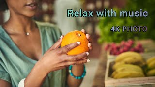 Soft background music 🍋 Relax with fruits and vegetables 🧄 4K Nature 🫒 screenshot 1