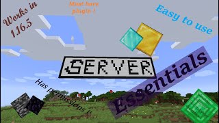 Server Essentials plugin showcase! Works in 1.16.5 !?!
