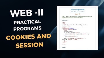 web technologies-II practical assignment 1 (Cookies And Session) solutions programs 2023|| practical