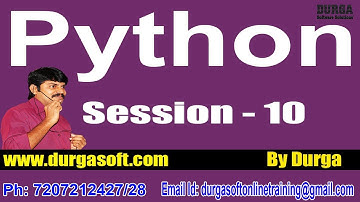 Python Programming Online Training by Durga Sir On 19-09-2018 @ 6PM