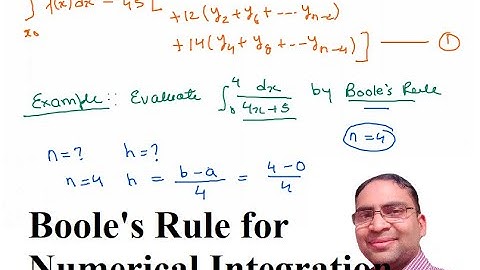 Boole Rule for Numerical Integration with Example