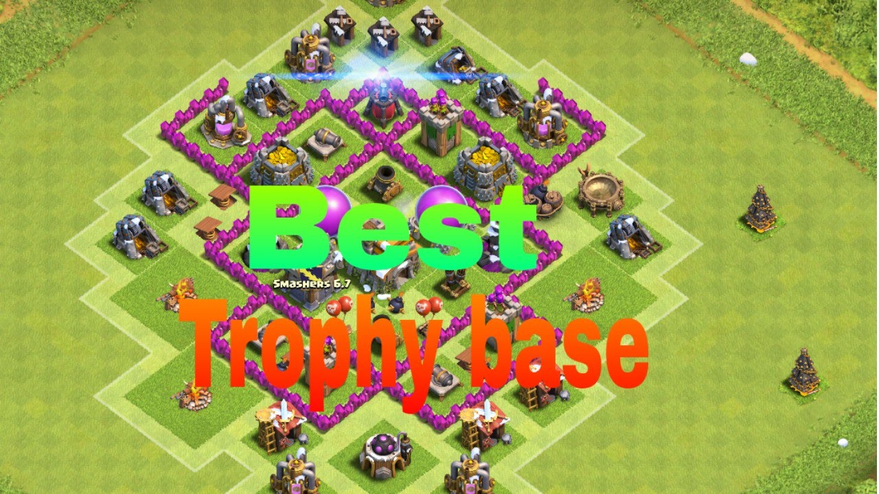 Best th6 Trophy base/War base -2016(Speed build) - YouTube.