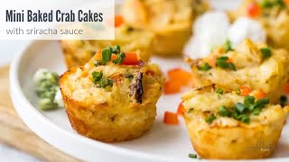 Mini Crab Cakes with Sriracha Sauce Recipe | The Perfect Appetizer