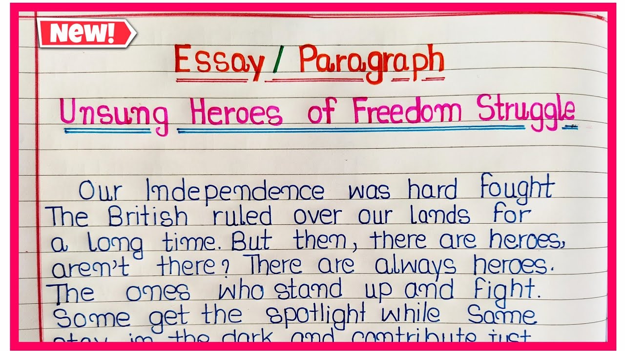 write an essay about unsung hero