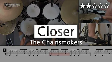 [Lv.04] Closer - The Chainsmokers  (★★☆☆☆) Pop Drum Cover, Score, Sheet Lessons, Tutorial