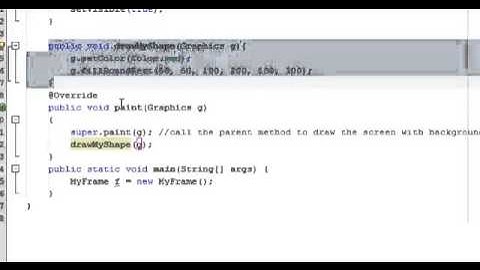 35   Drawing on JFrame using Graphics class
