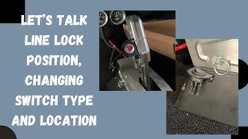 Trying to figure out the best position for my line lock switch and wiring it up