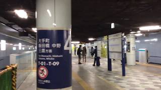 2019.7.21(日)5:53 ホームドアが設置された東京メトロ東西線 日本橋駅