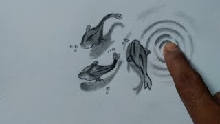 3D Fish 3D Fish Drawing Step By Step By Pencil Art