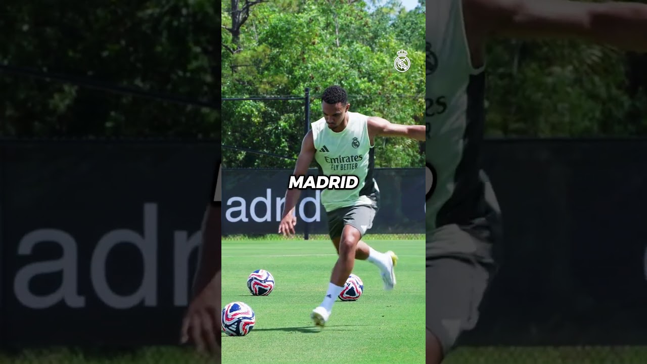 Real Madrid had their first training in America — Trent took Rodrygo’s spot. 😳😭