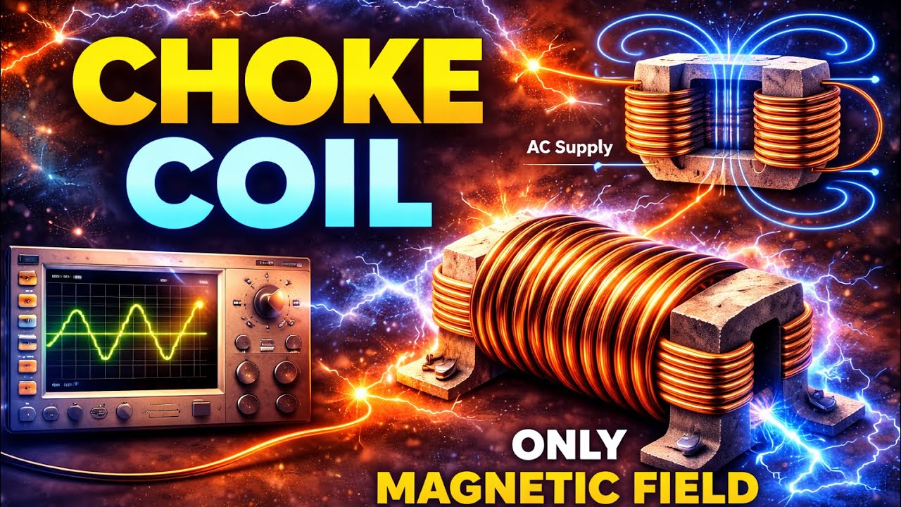 Дроссельная катушка в переменном токе | Принцип работы, необходимость и потери мощности | Физика ...