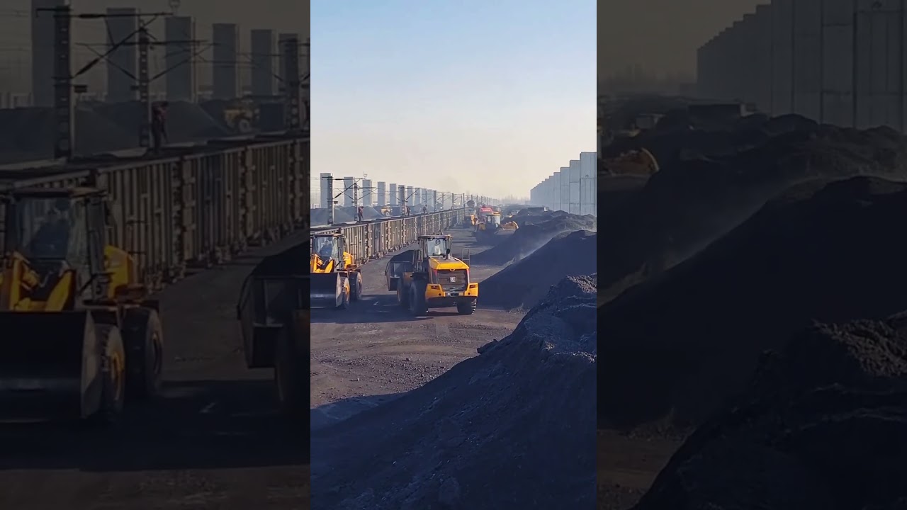 Coal train loading process- Good tools and machinery make work easy