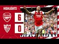 HIGHLIGHTS | Arsenal vs Sevilla (6-0) | Gabriel Jesus scores a hat-trick on Emirates Stadium debut!