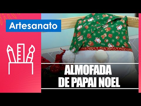 Aprenda a fazer uma almofada de papai noel com a artesã Érika Souza –17/12/24