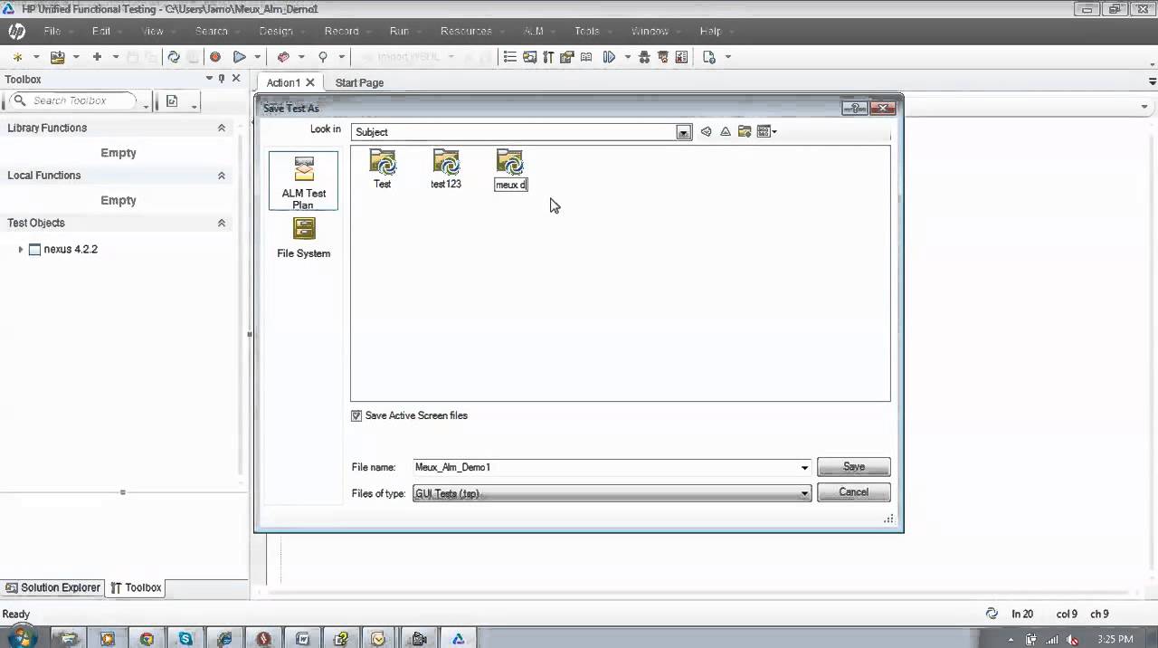 M-eux Test #4 : How to run M-eux Script from Quality Center
