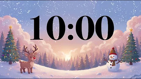 10 Minute Christmas Timer 🎄 Happy Holidays December Snow Classroom Countdown | Cheerful Carols Music