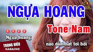 Video thumbnail of "Karaoke Ngựa Hoang Tone Nam Nhạc Sống | Trọng Hiếu"