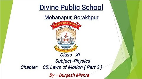 Class XI Physics Chapter 5 Laws Of Motion Part 3