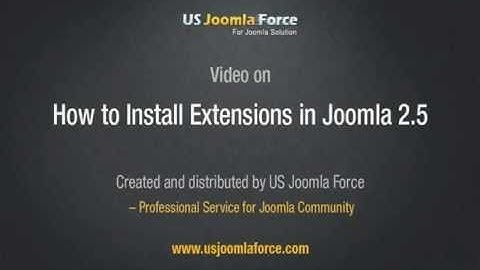How to install Joomla extensions in Joomla 2.5