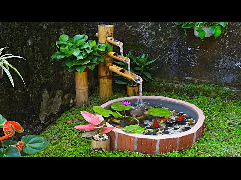 Video Hô biến góc vườn hoang thành bể cá thác nước tuyệt đẹp - youtube