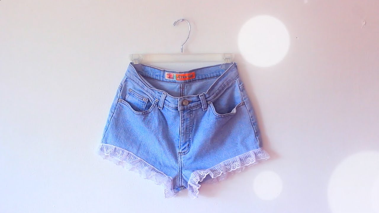 shorts with lace trim