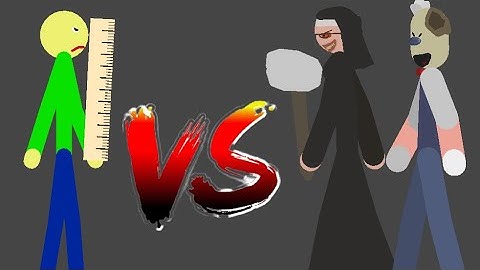 Baldi vs Evil Nun and Rod Sullivan (Stick Nodes Animation)
