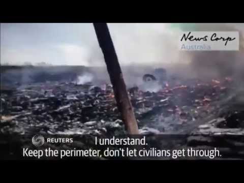 Видео, снятое после крушения "Боинга" под Донецком