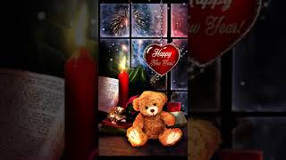 New Year fireworks cute bear Animated