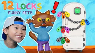 12 LOCKS Funny Pets! Can We Solve the Puzzles and Unlock the Game!